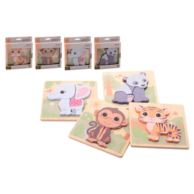 Office -  Jouéco the wildies family puzzel 4 ass