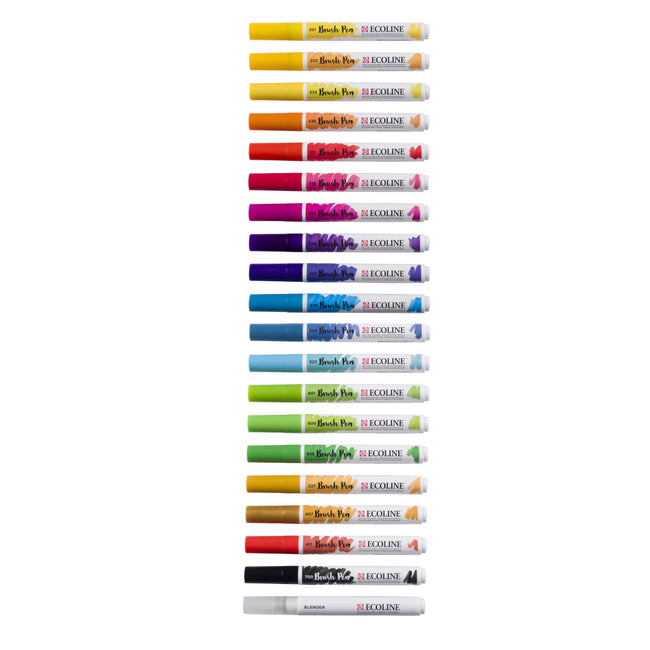 Talens Ecoline -  Brushpen ecoline set 20 stuks landschap | 3 stuks