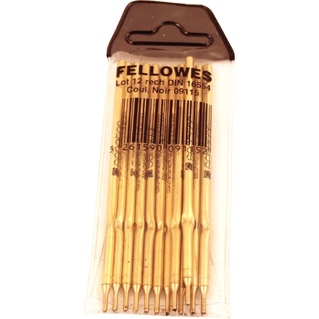 Fellowes - Kugelschreibermine DIN für Counter Pen schwarz 12 Stück