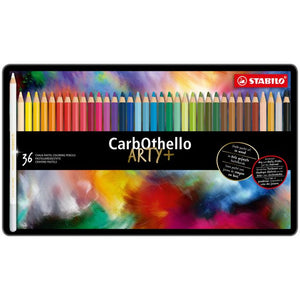Stabilo -  CarbOthello, Kalkpastel Kleurpotlood, Verkrijgbaar In 60 Kleuren, Metalen Etui Met 36 Kleuren