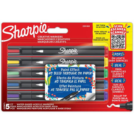 Sharpie - Creative marker in an assorted blister of 5 pieces
