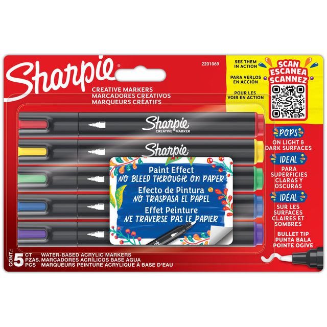 Sharpie - dh Paintmarker, Blasen von 5 Teilen, Assorti