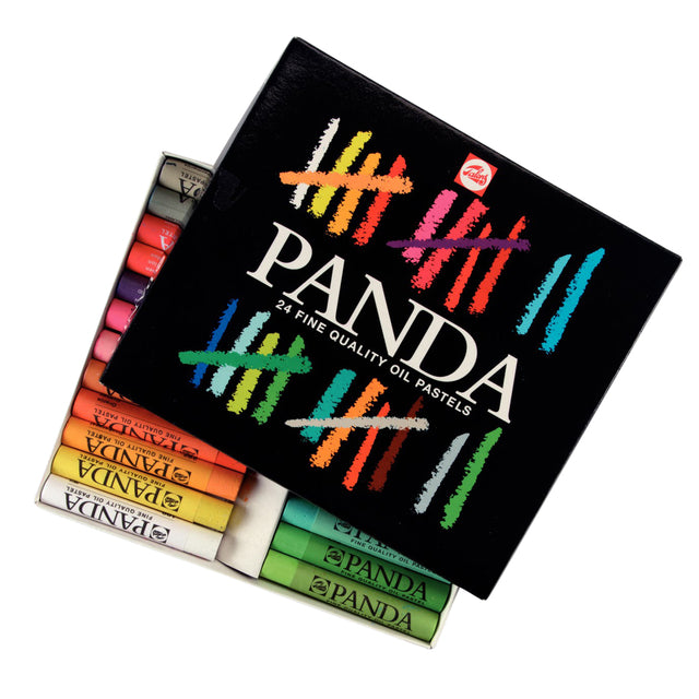 Talens Panda -  Oliepastel panda set á 24 kleuren | 6 stuks