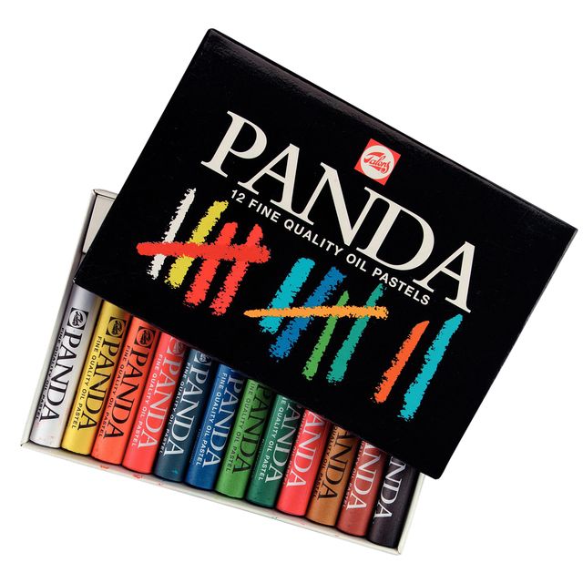 Talens Panda -  Oliepastel Panda set à 12 kleuren | 12 stuks