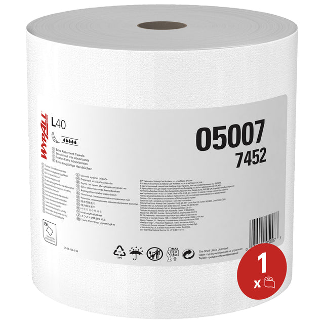 WypAll -  Poetsrol l40 powerclean 1-laags 315mmx232m