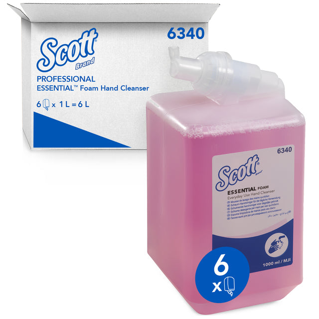 Scott - Handzeep essential foam roze 1000ml 6340