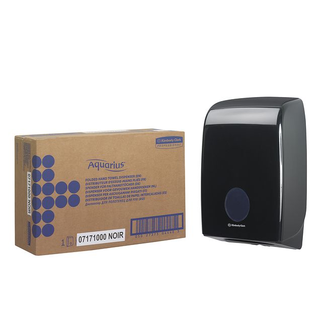 Aquarius KC - Dispensador de toallas para i-fold negro 7171