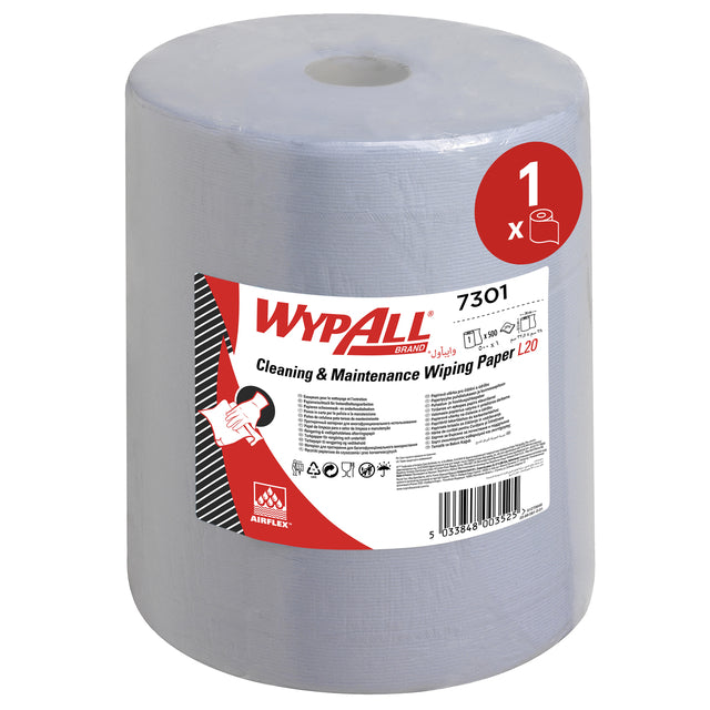 WypAll - Poetsrol l20 325mmx190m 500vel blauw 7301