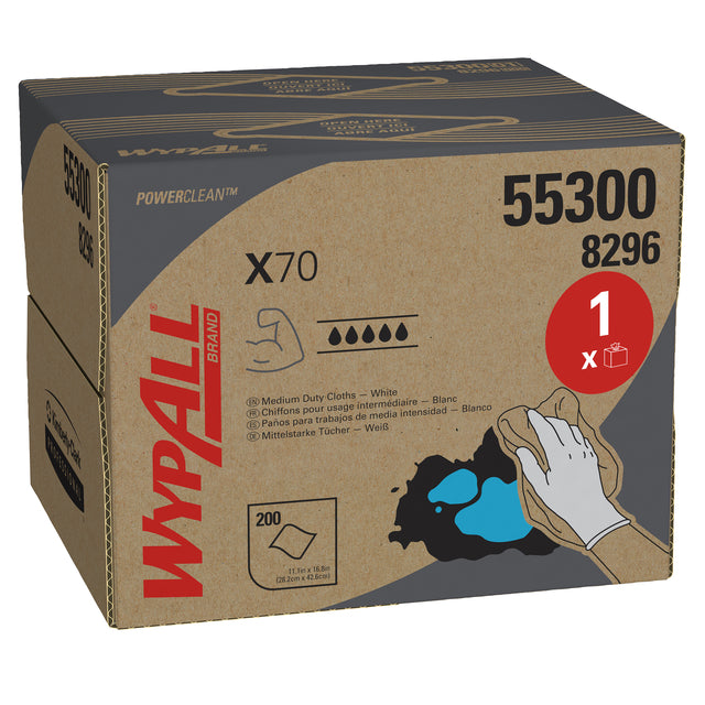 WYPALL - Reinigung von Stoff x70 PowerClean 426x282mm 200vel