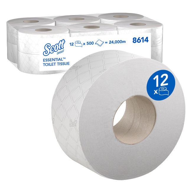 Scott - Toiletpapier essential jumbo 200m wit 8614