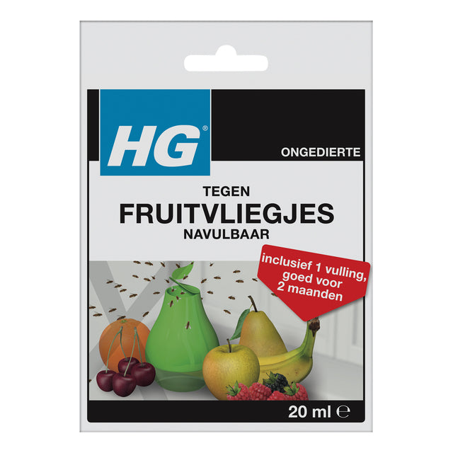 HG - Fruitvliegjesval hg hgx met 1 navulling 20ml | 6 stuks