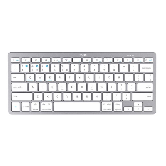 Trust -  24651 toetsenbord Universeel Bluetooth QWERTY Amerikaans Engels Zilver