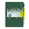 Pukka Pad - Project book Pad Recycled A4 line 5-tabs 4-hole 200 pages 80gr green