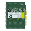 Pukka Pad - Project book Pad Recycled B5 line 4-tabs 200 pages 80gr green