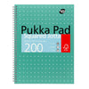 Pukka Pad - Bloc de cours Pad Jotta A4 diamant 5x5mm 4 trous 200 pages 80gr vert