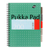 Pukka Pad - Carnet de projets Pad Metallic A4 ligne 5 onglets 200 pages 80gr vert