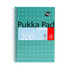 Pukka Pad - Bloc-notes Jotta A5 ligne 200 pages 80gr vert | 3 pièces