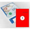 Rillprint - Etiquette 210x297mm rouge fluor 100 étiquettes