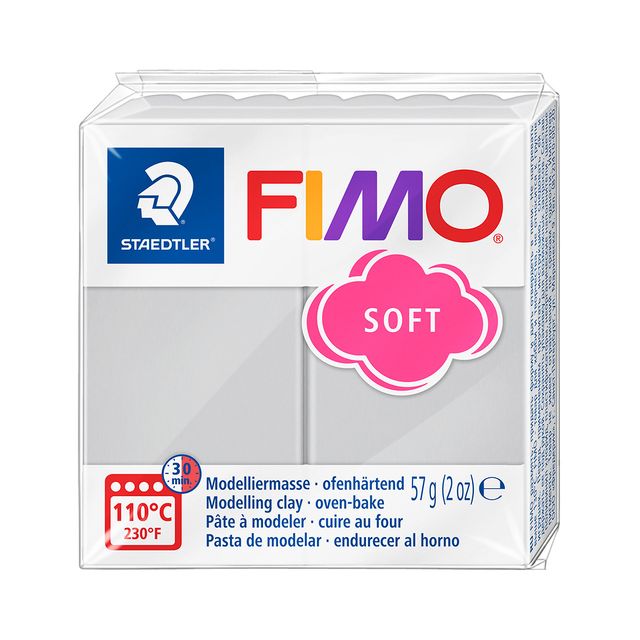 Fimo Staedtler - Pâte à modeler Fimo soft 57 grammes gris dauphin