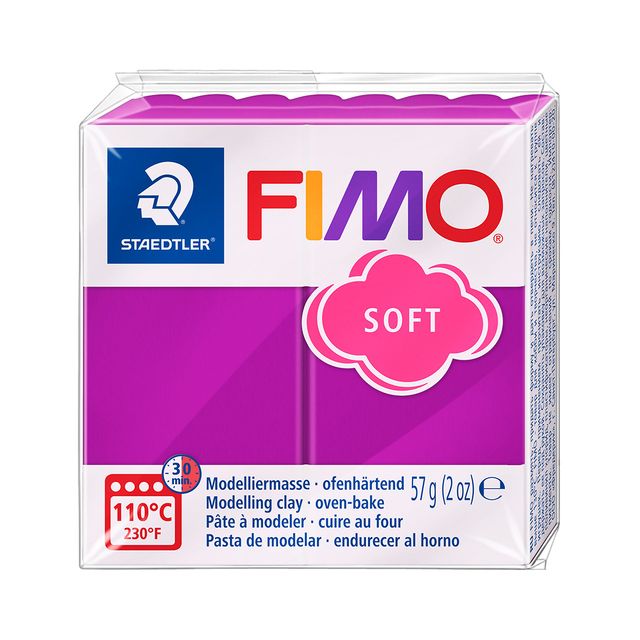 Fimo Staedtler -  Boetseerklei fimo soft 57 g purperviolet