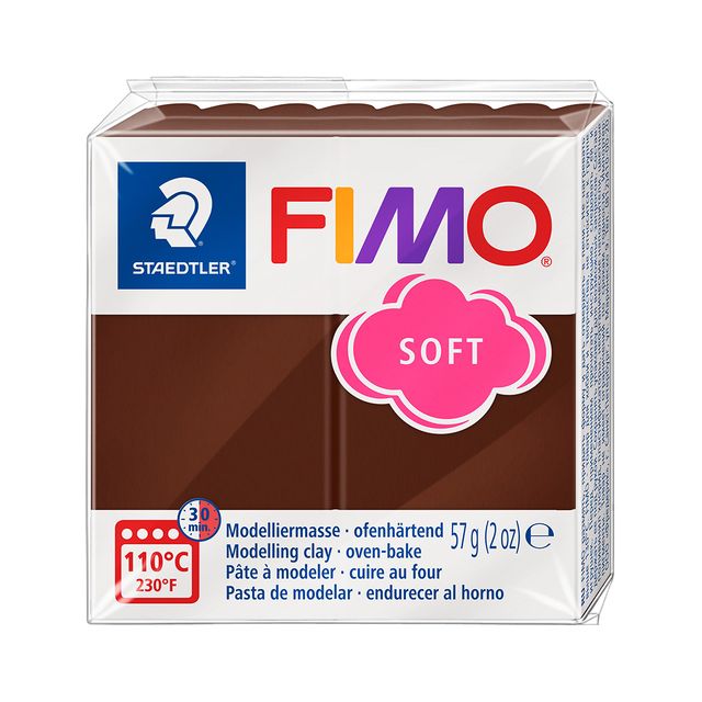Fimo Staedtler -  Boetseerklei fimo soft 57 g choco
