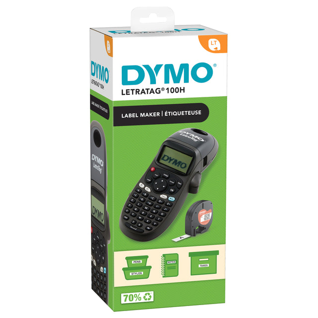 Dymo - Stampante per etichette letratag 100h abc 12mm nero