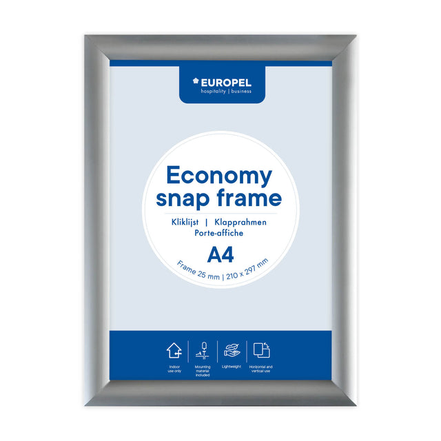 Europel - Snap frame peel Economy A4 silver