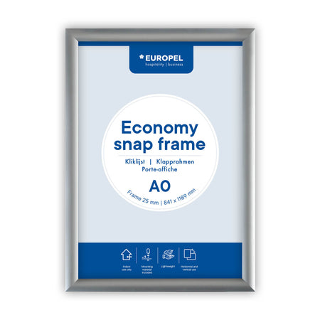 Europel - Cornice a clic economy a0 argento | 5 pezzi