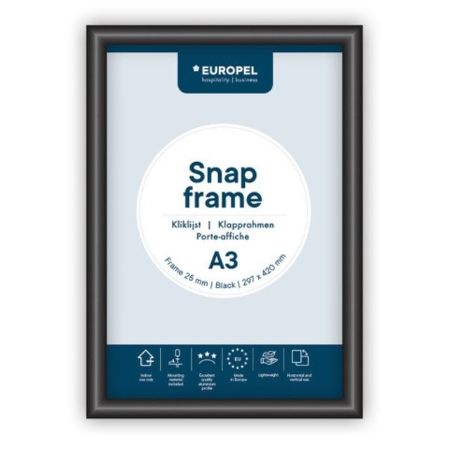 Europel - Snap frame peel A3 25mm black