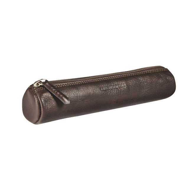 Maverick - Pencil case Brown round