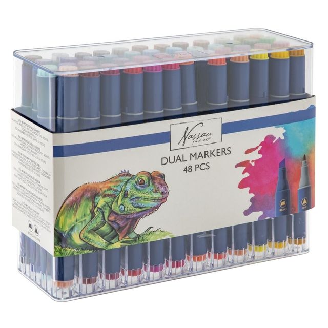 Art Sensations - rotuladores huecos Nassau Arts duopoint set de 48 colores