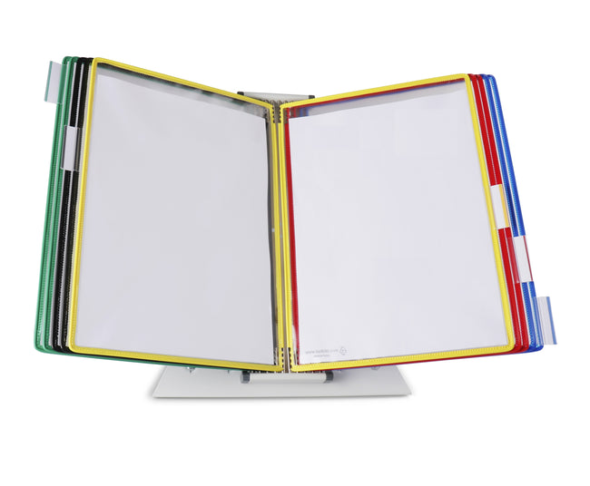 Tarifold - Viewing panel system desk metal A4 with 10 pockets assorted