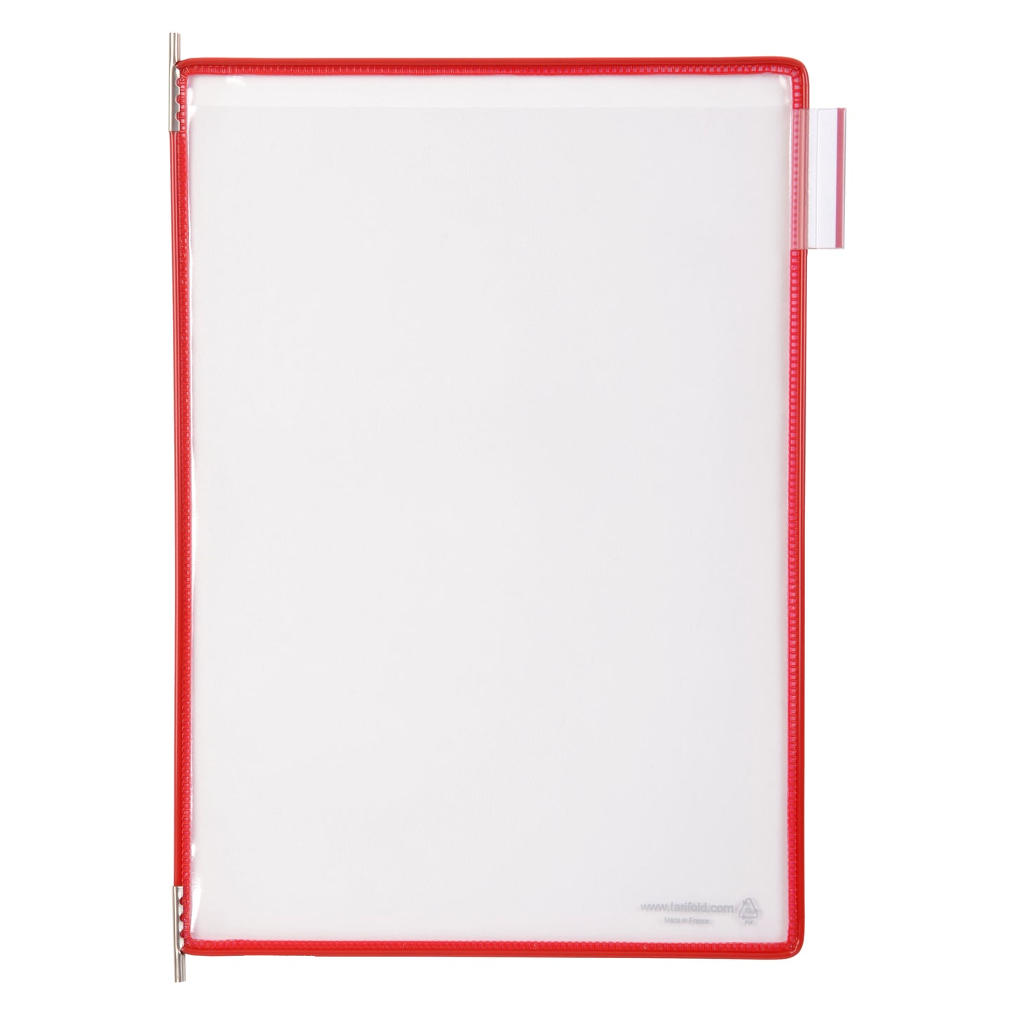 Tarifold -  Zichtpaneel a4 verticaal rood 10st