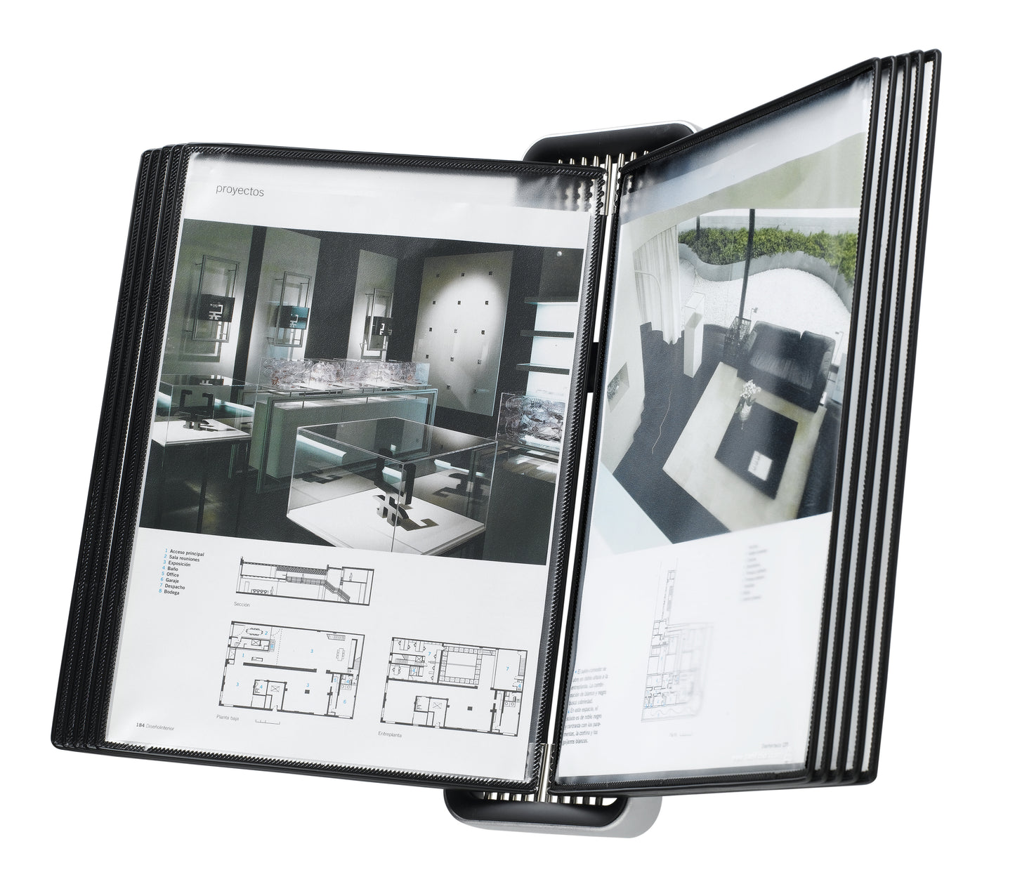 Tarifold -  Zichtpanelensysteem wand veo a4 pp zwart