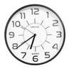 UNILUX - Horloge murale pop dia 30,5cm plastique noir