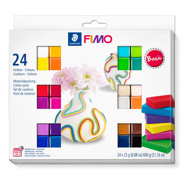 Fimo Staedtler - Modeling clay Fimo soft set color pack 24 colors