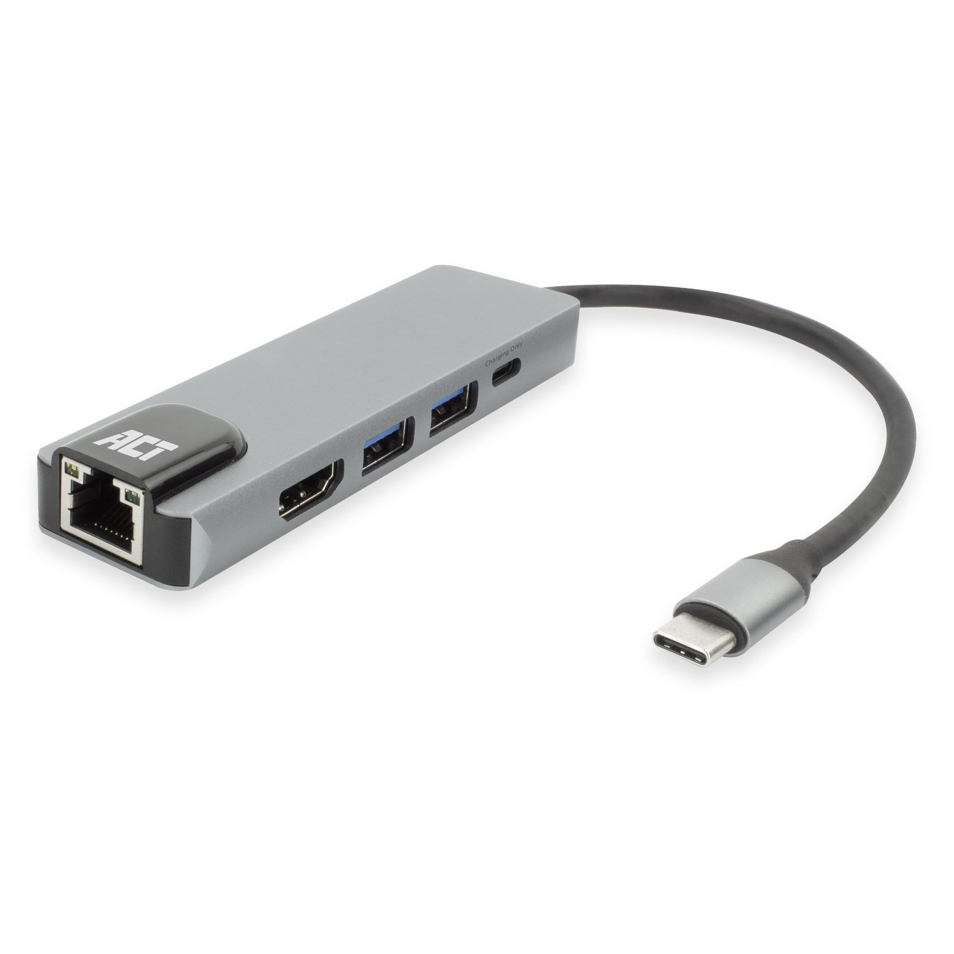 ACT -   USB-C 4K dockingstation voor 1 HDMI monitor, ethernet, USB-A, PD pass-through
