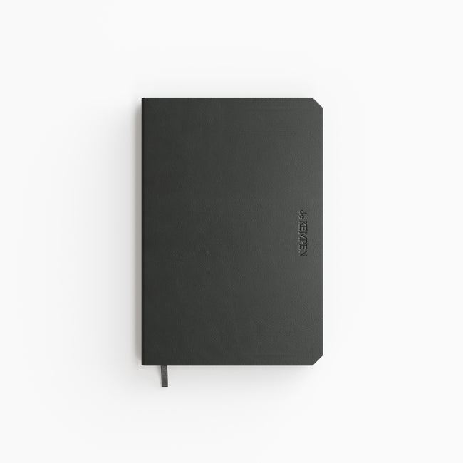 De KEMPEN - Notizbuch Ashblack 110x160mm Linie 160 Seiten 90gr schwarz