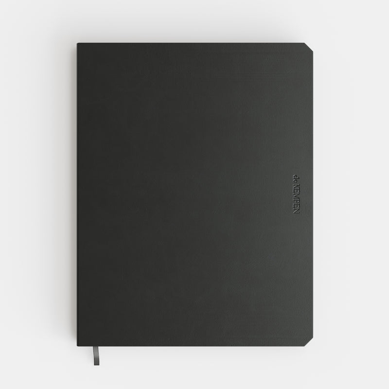 De KEMPEN - Notebook Ashblack 171x220mm linea 192 pagine 90gr nero
