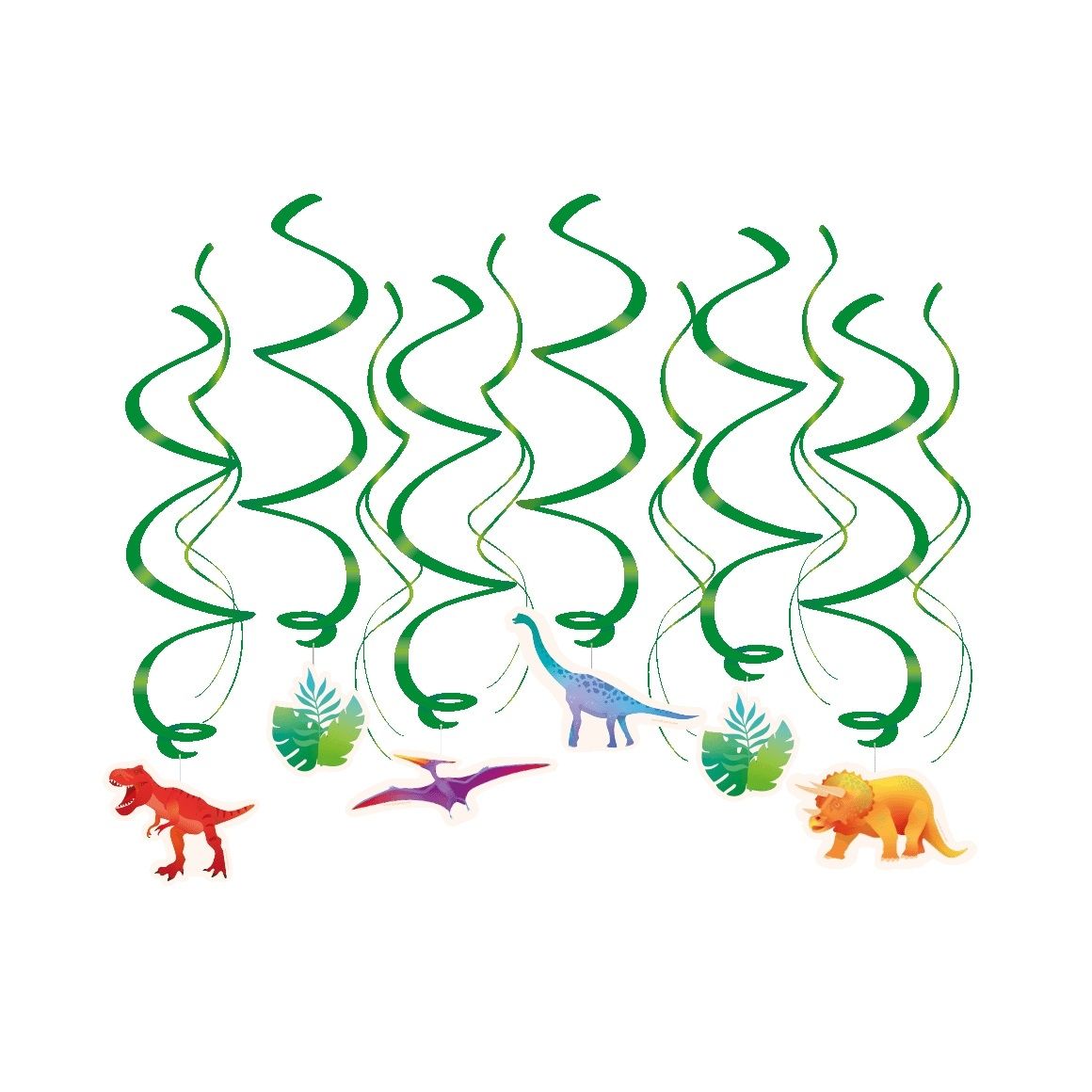 Office -  Swirl decorations dino | 6 stuks