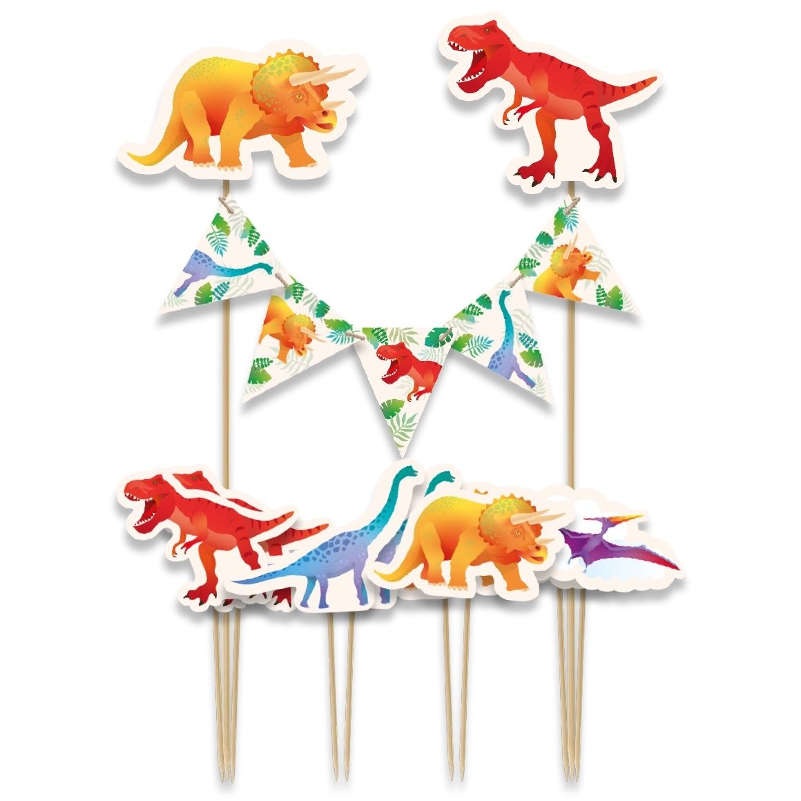 Bruna office -  Cake decorations Dino | 6 stuks