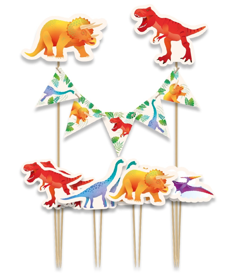 Bruna office - Cake decorations Dino | 6 pieces