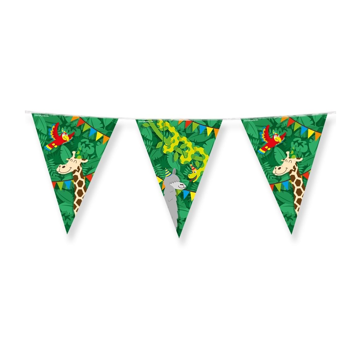 Ufficio Bruna - Foil di cartone animato Bunting Jungle 10 metri | 6 pezzi