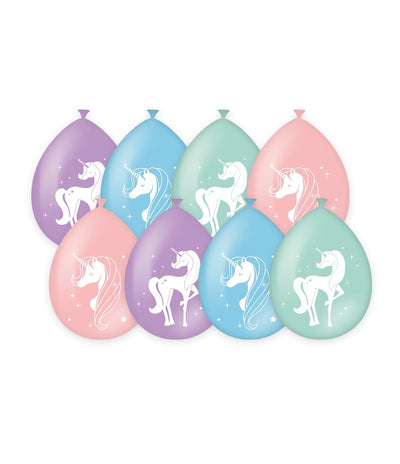 Bruna office - Palloncini Unicorno 30 cm 8 pezzi pastello | 6 pezzi