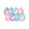 Bureau Bruna - Ballons Licorne 30 cm 8 pièces pastel | 6 pièces