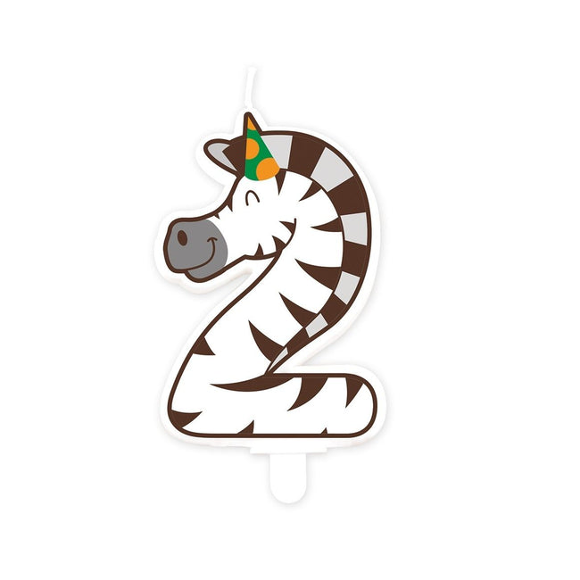 Office -  Jungle candle 2 zebra | 4 stuks
