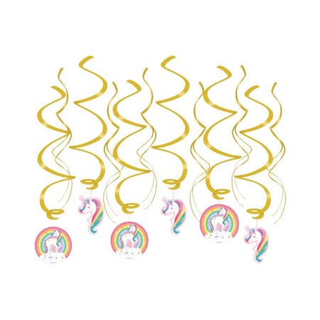 Bruna office - Swirl decorations Unicorn | 6 pieces