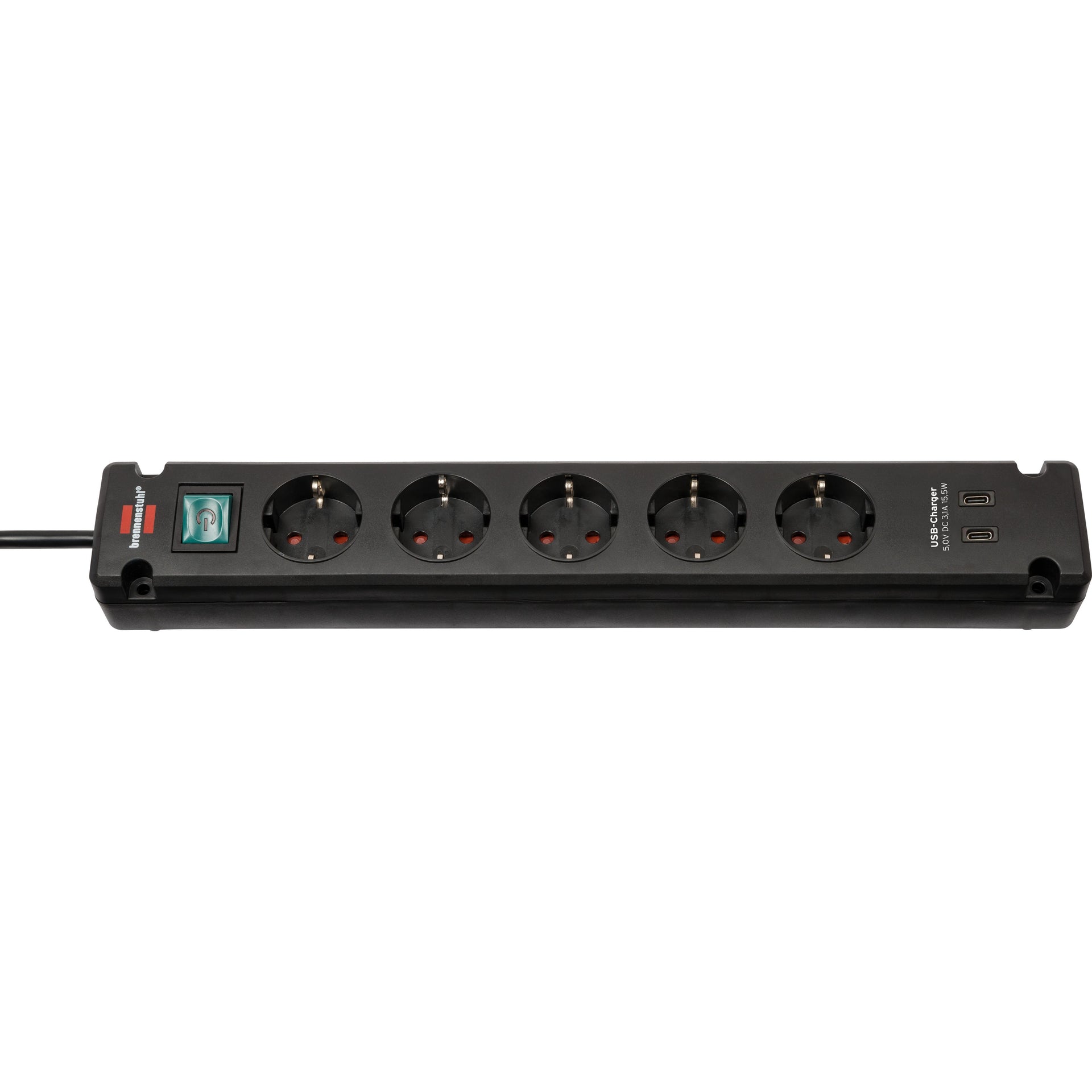 Brennerstuhl - Multipresa Bremounta 5 vie incluse 2 USB C 3 metri..