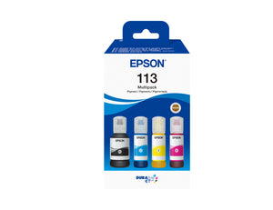 Epson - Nachfülltinte 113 Eco Tank Schwarz + 3 Farben