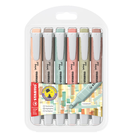 Stabilo - Highlighter swing cool nature assorted 6 pcs